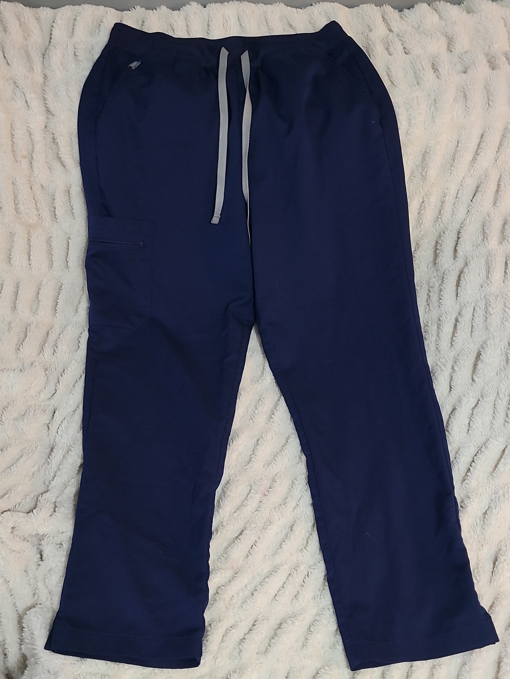 Hanes Men's Navy Drawstring Scrubs - Casual Comfort